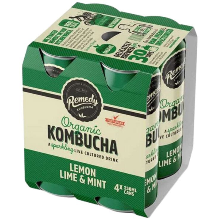 Remedy Organic Kombucha Lemon Lime and Mint