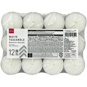 Daiso White Tea Candle 12pcs