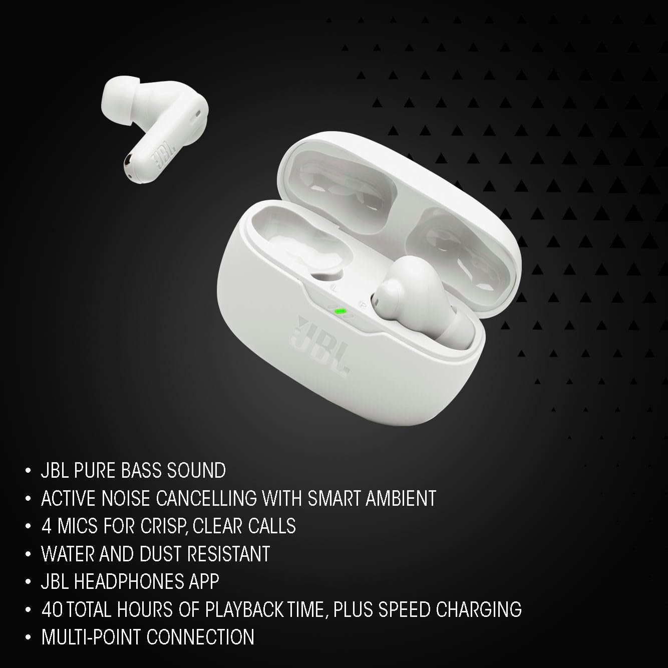 Special Discounted Price:JBL Vibe Beam 2 - Noise Cancelling Earbuds - Black - Image 6