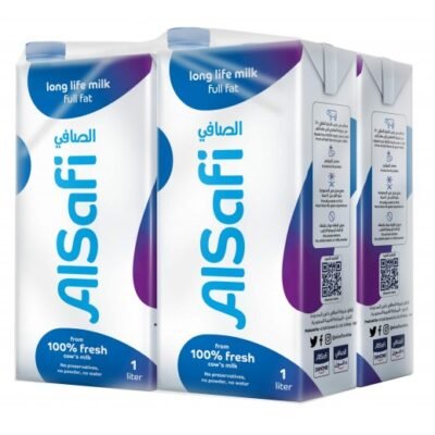 Al Safi Full Fat Long Life Milk 4 x 1 L