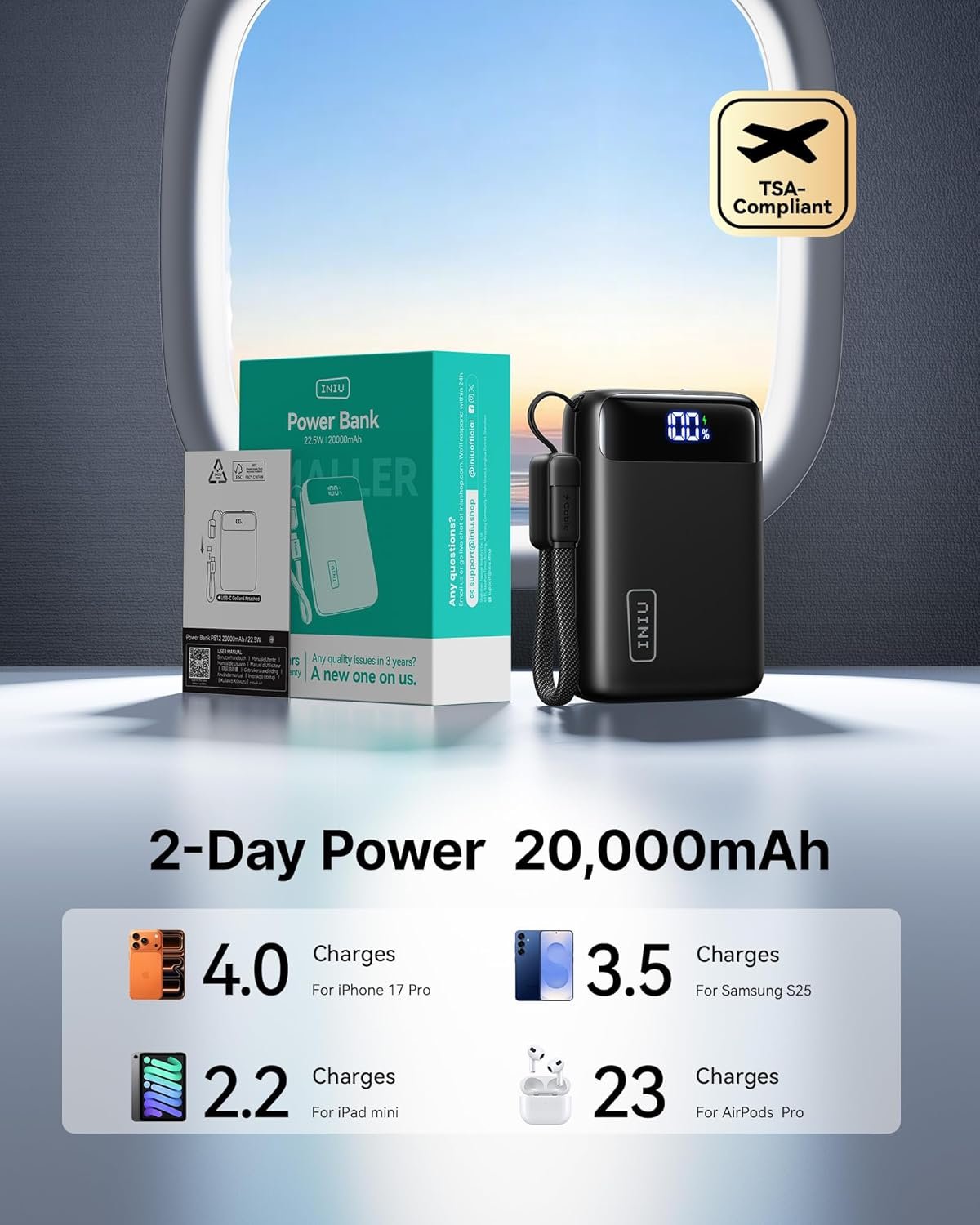 Special Discounted Price:INIU Portable Charger, Smallest 20000mAh 22.5W Fast Charging Power Bank - Image 6